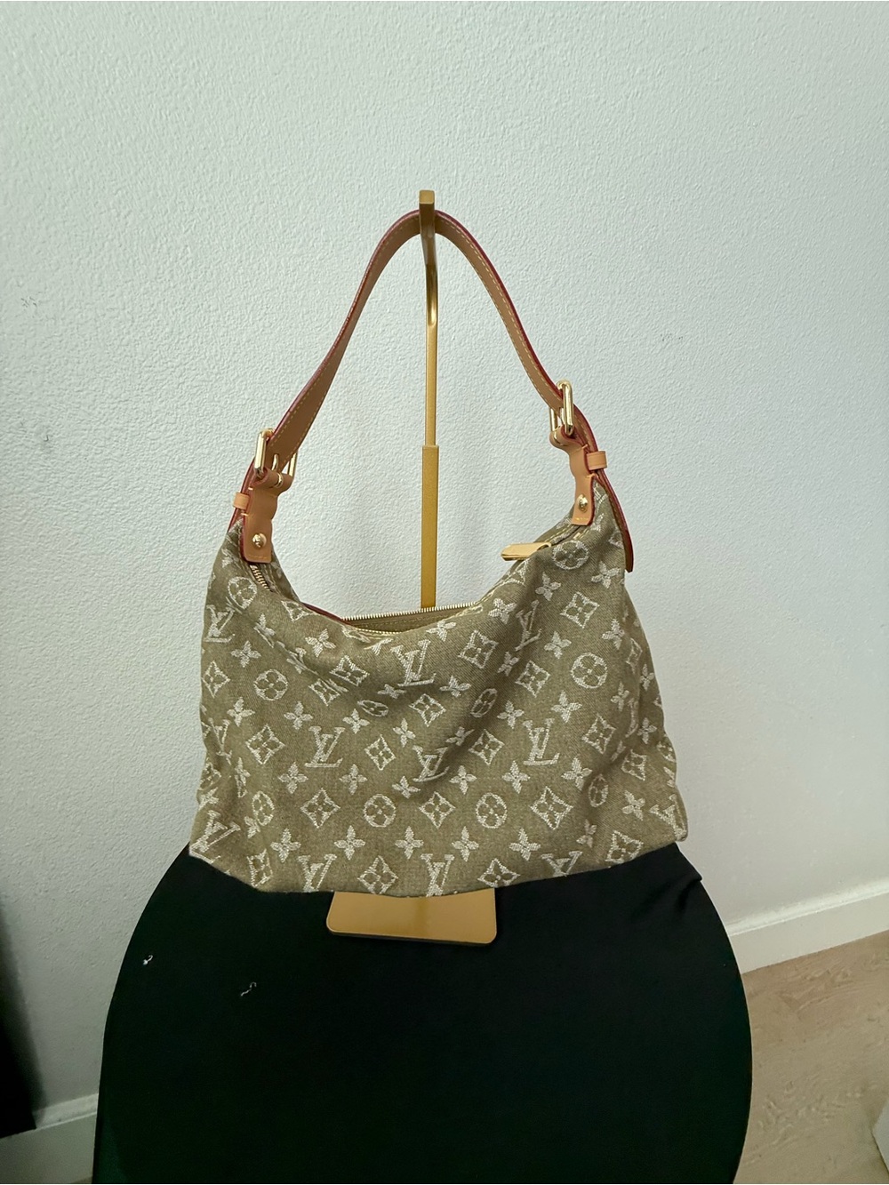 LV Olive green denim shoulder bag - Picture 9 of 12